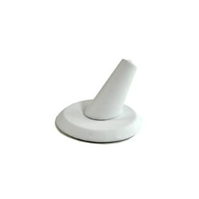Small Single White Faux Leather Ring Finger